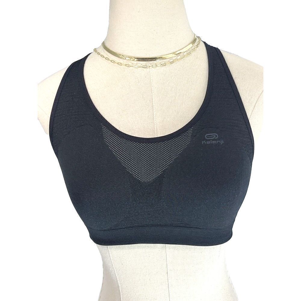 Kalenji Decathlon Sports Bra Small US High Support First Top‎ Gray New